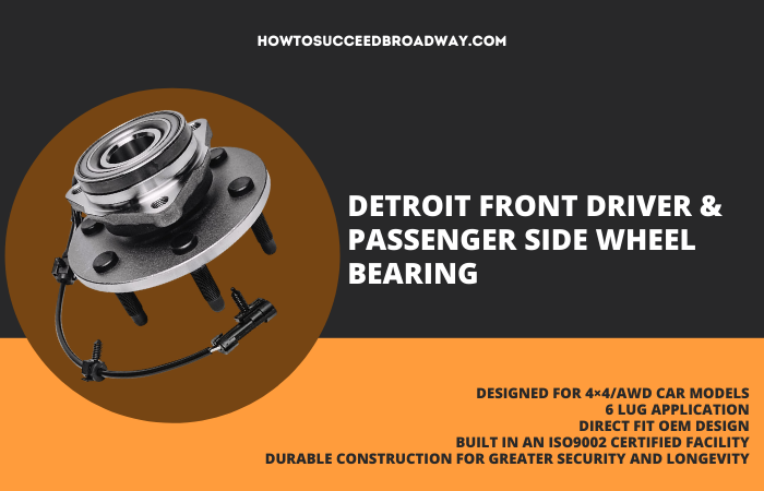 Detroit Front Driver & Passenger Side Wheel Bearing